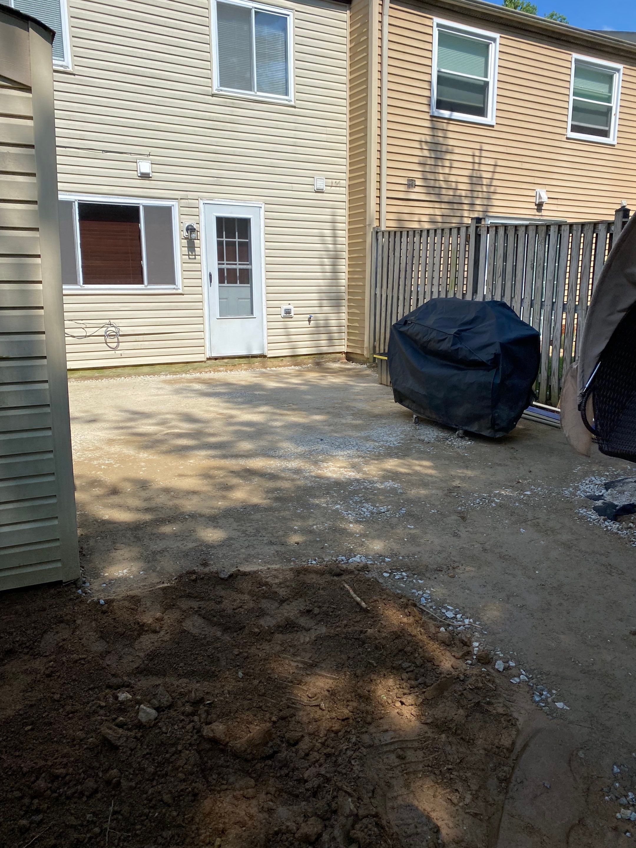 Backyard Transformation using Techo-Bloc Pavers by The Smet Companies, LLC