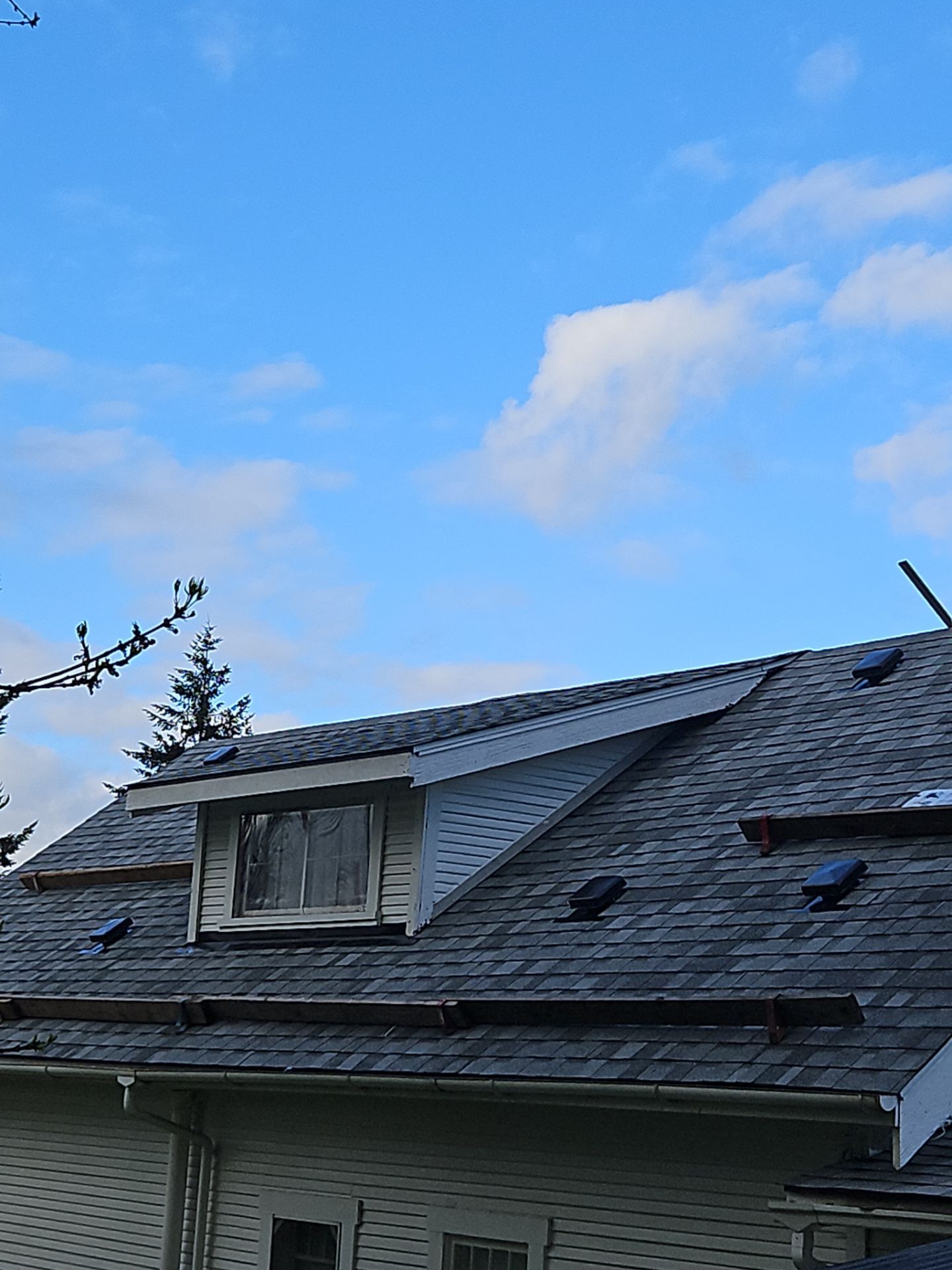 Residential Roofing Installation using IKO Dynasty (Color: Frostone Grey) by Orezona Building & Roofing Company, Inc.