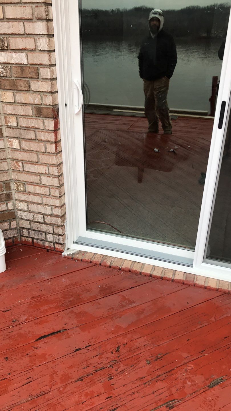 Deck Refurbush and Door Replacement using Trex Decking and Railing.  Polaris Patio Doors by Secure Construction Company Inc