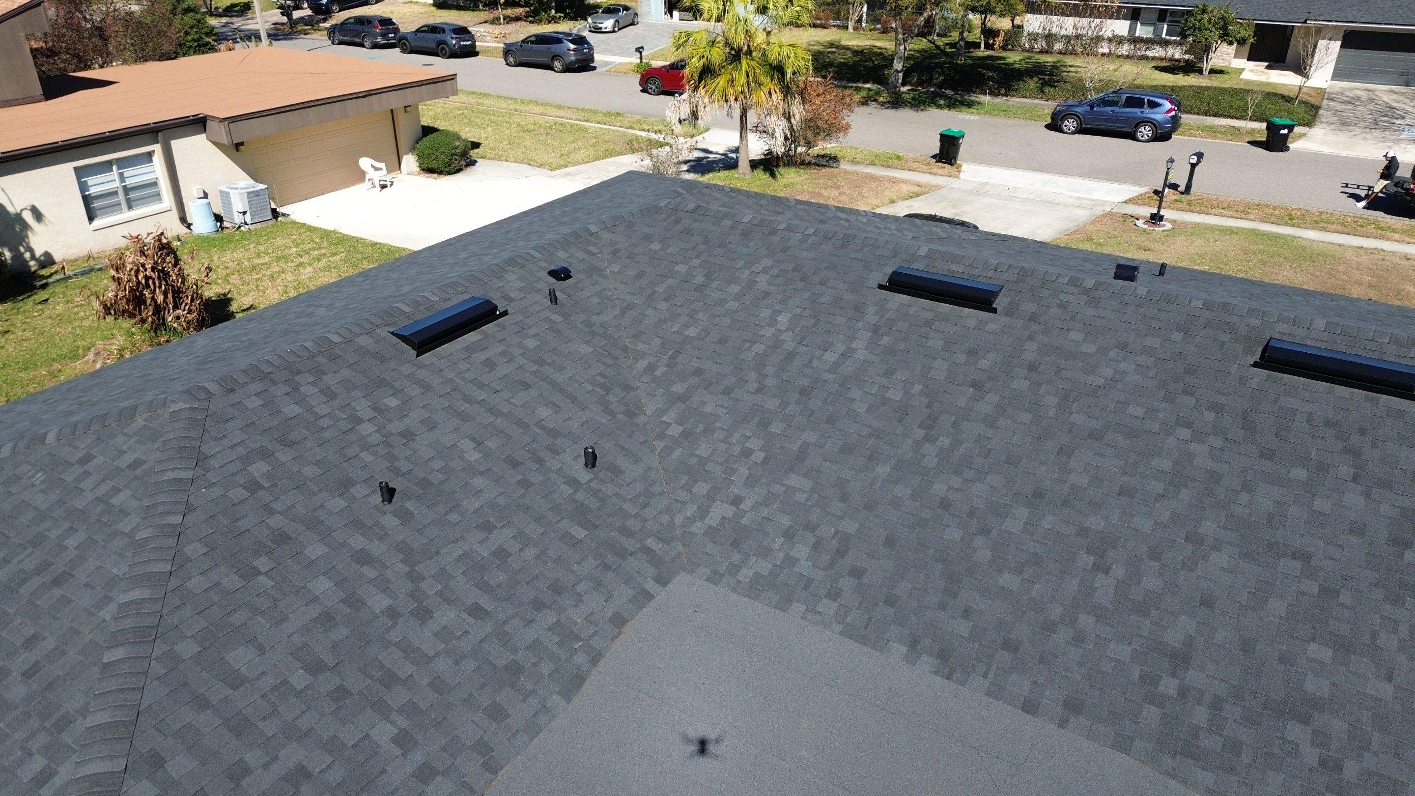 Moire black roof in Conway FL by Gold Key Roofing