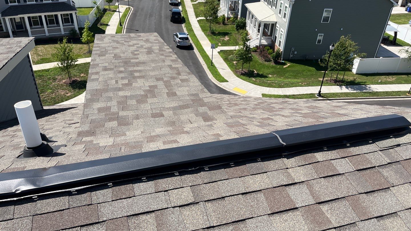 Residential Roofing Repair using Certainteed Capping and Shingle Vent II Ridge vent by Frederick Roof Repair