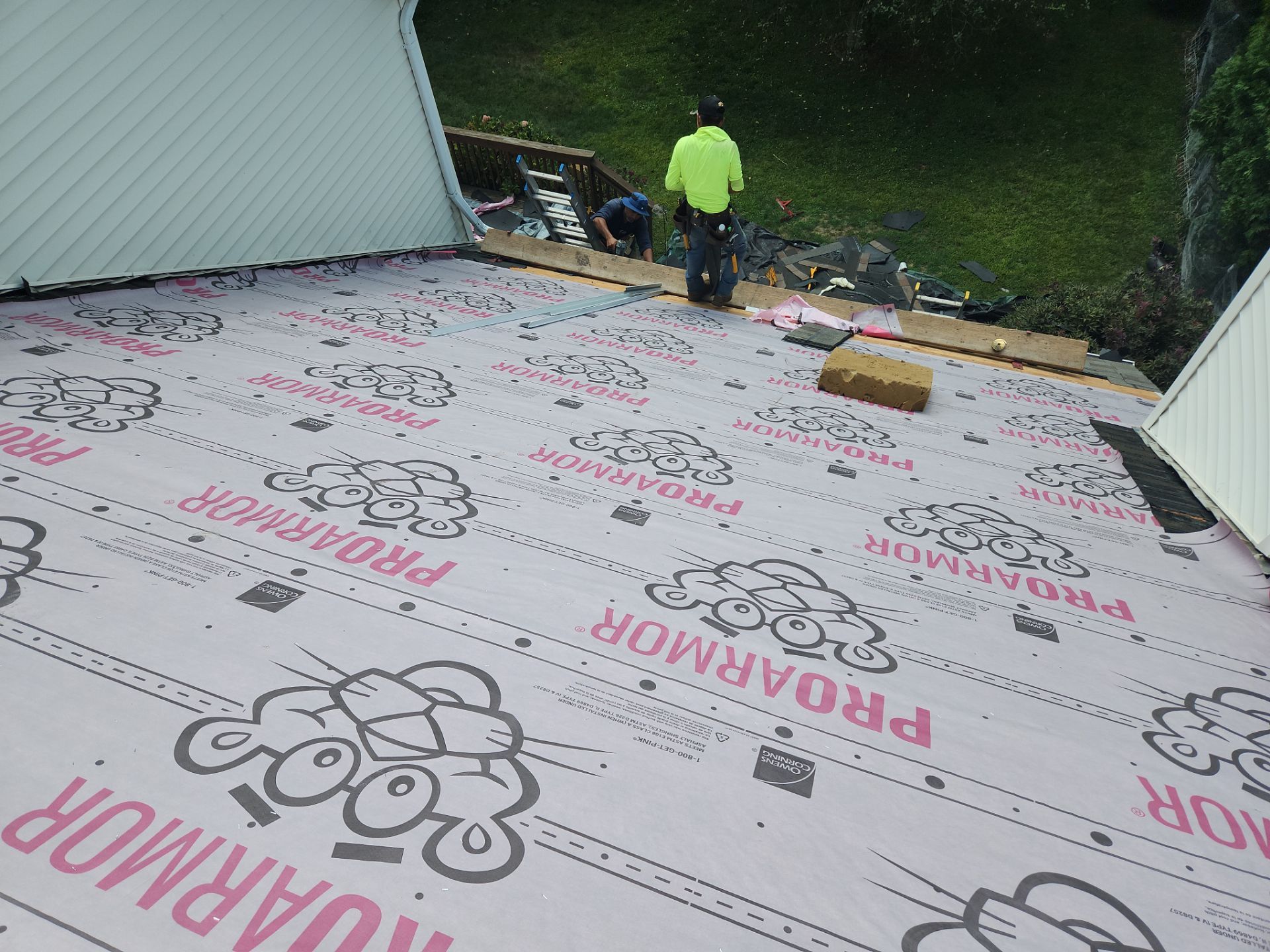 Residential Roofing Installation using Owens Corning Duration Driftwood by A Plus Exterior