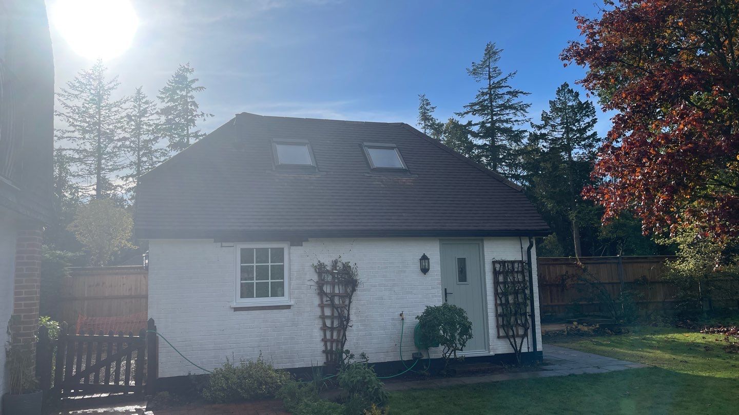 Garage Roof Clean using Honda 15lpm Low Pressure Washing Machine by Ges Exterior Cleaning ltd