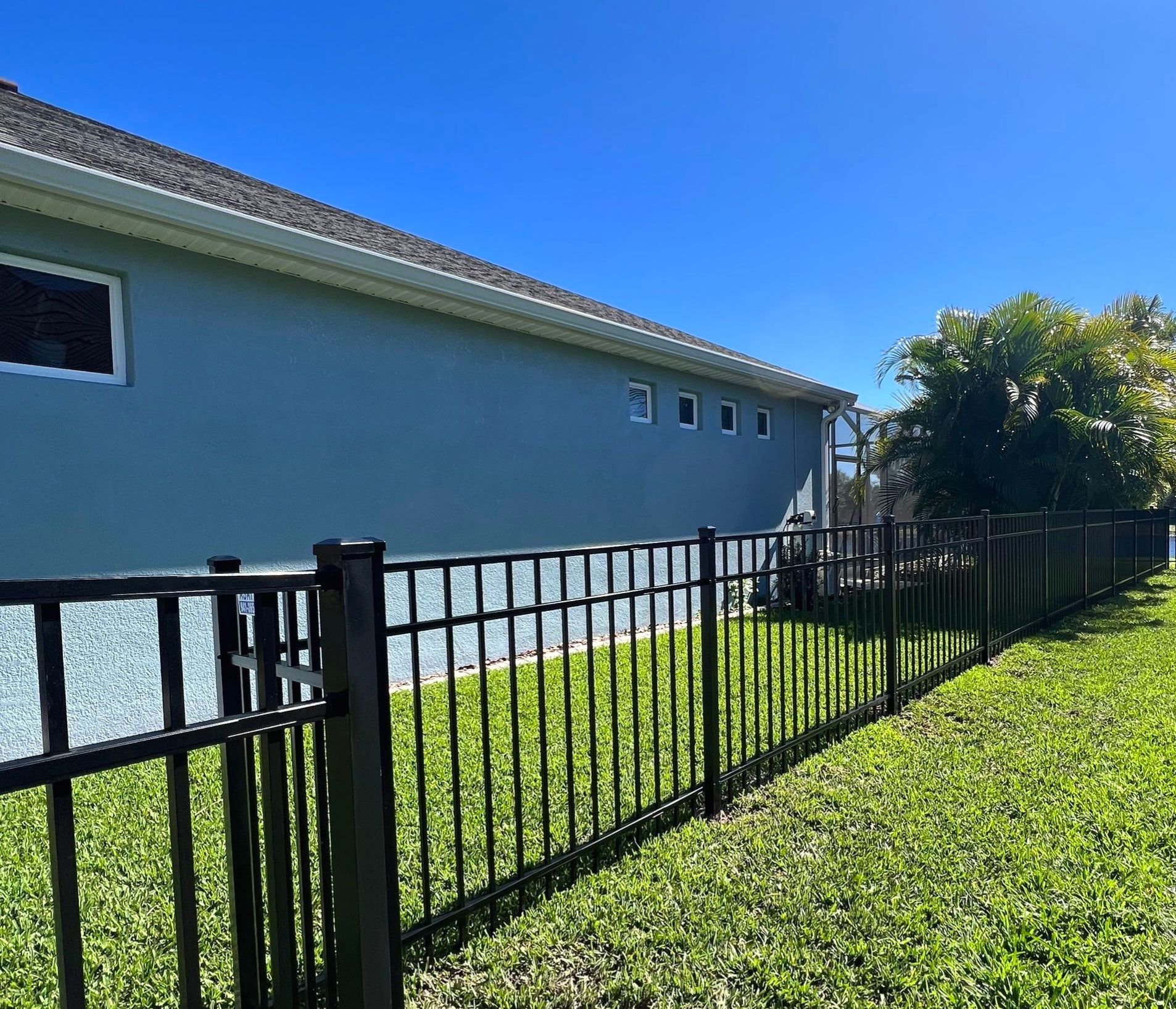 Aluminum Fence Installation using Black 3 Rail Aluminum Fence by Asap fence and gates, LLC