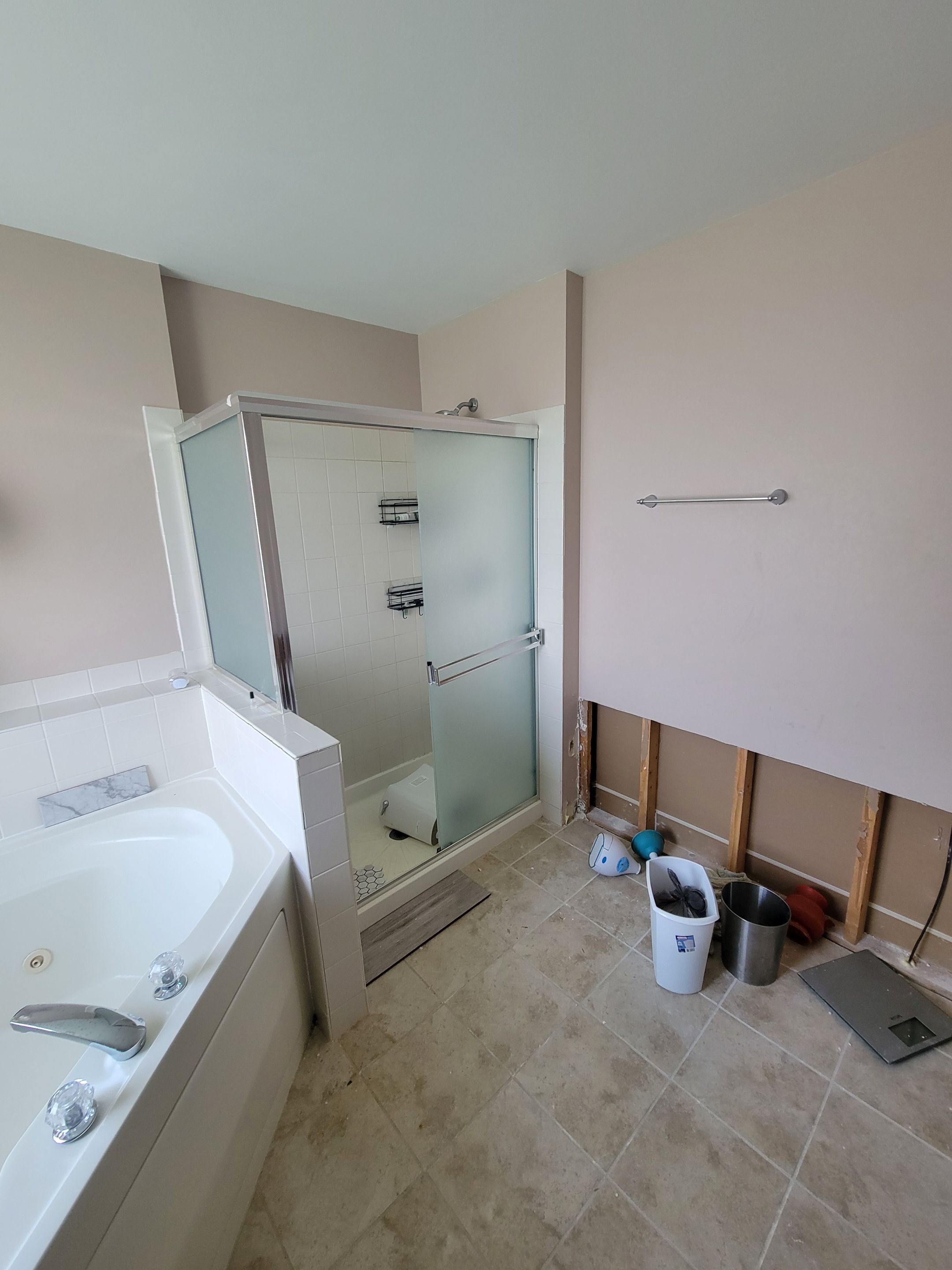 Toilet supply line break in 2nd level Master Bathroom by Chicagoland Water Medics