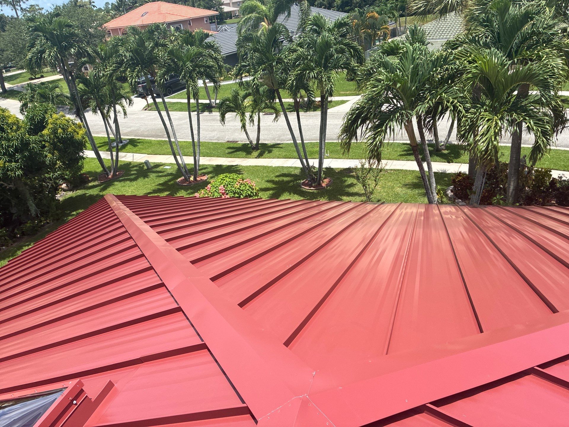 24ga 1.5" Mechanical Seam Colonial Red by Total Roofing System The Metal Roof Experts