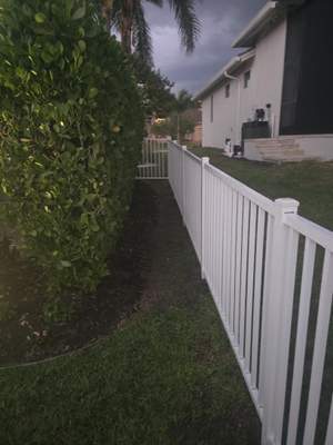 White Aluminum Fence in Marco Island