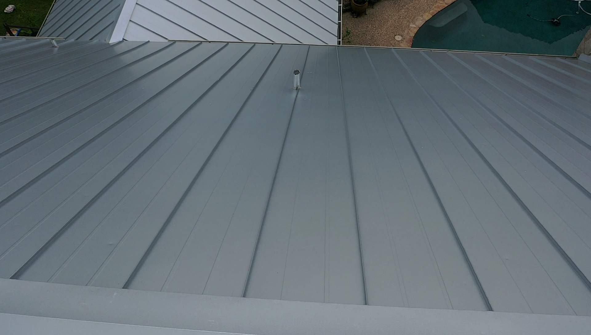 Residential Metal Roof Installation using McElroy Metal by Premier Roofing and Contracting
