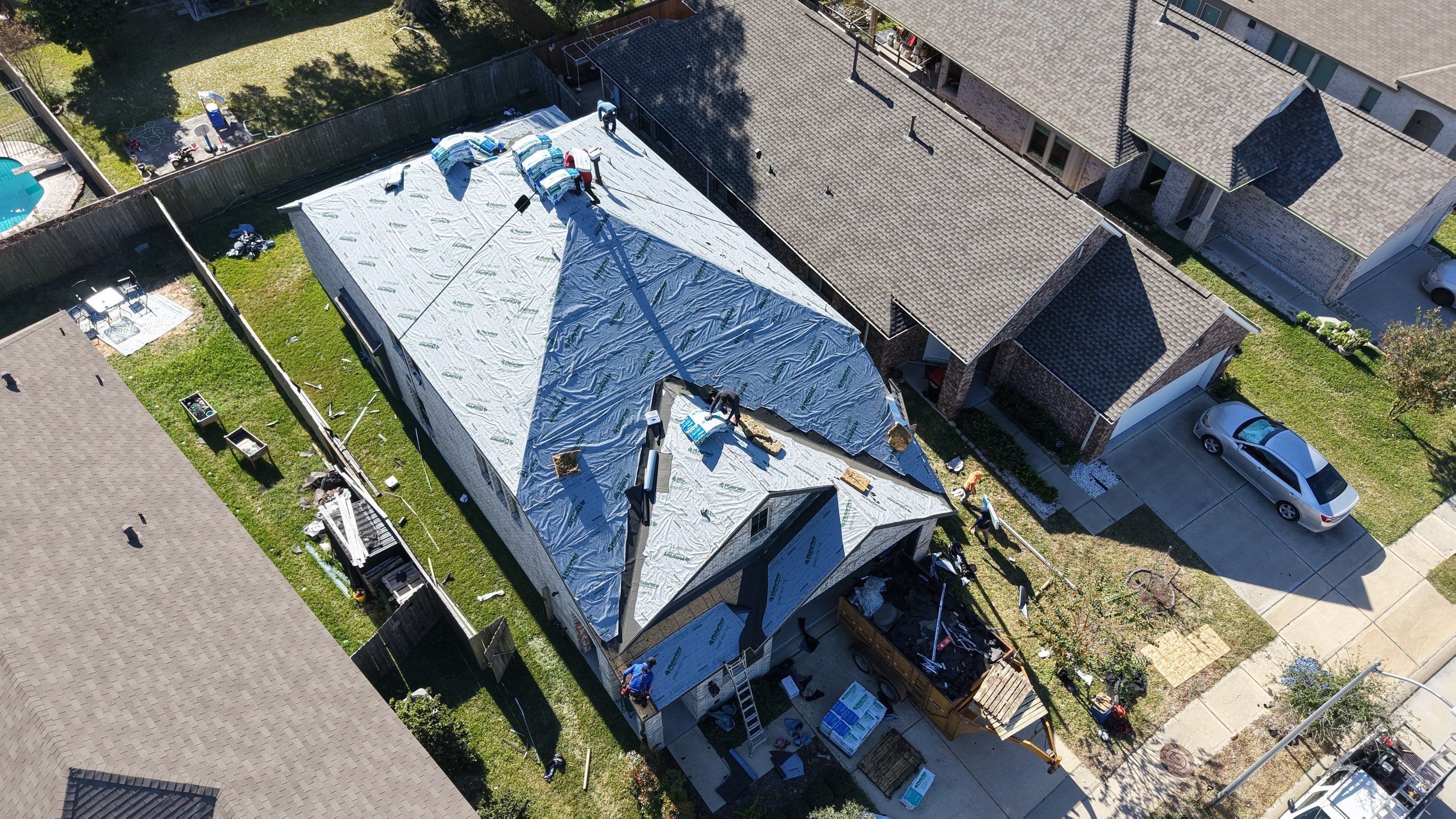 Roof Replacement Project in Houston by Roofing Technologies Unlimited