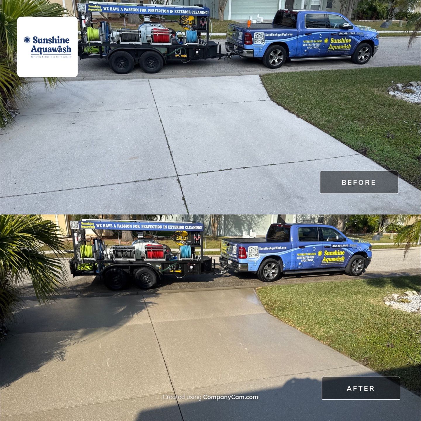 Driveway and Lanai Cleaning In Ellenton, FL by Sunshine AquaWash