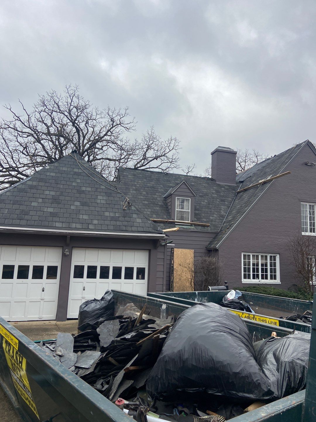 Slate Roof Removal using Atlas Storm Master Slate by Total Exteriors