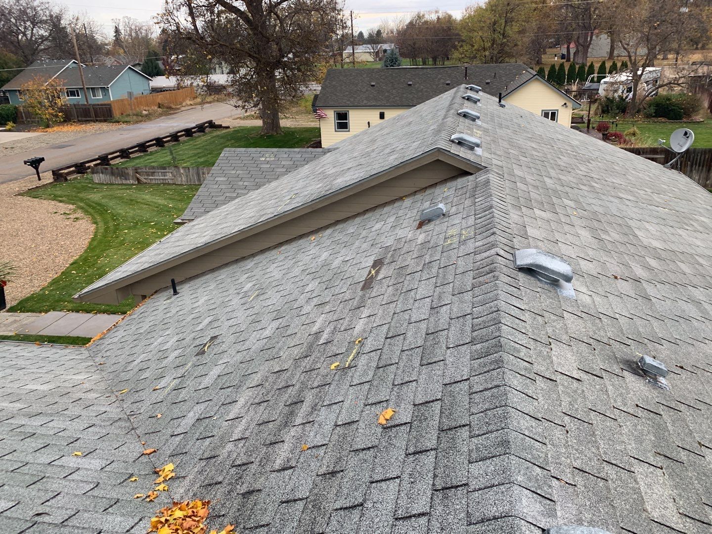 Star Idaho Single level roofing replacement using Duration Brownwood by ID Roofing LLC