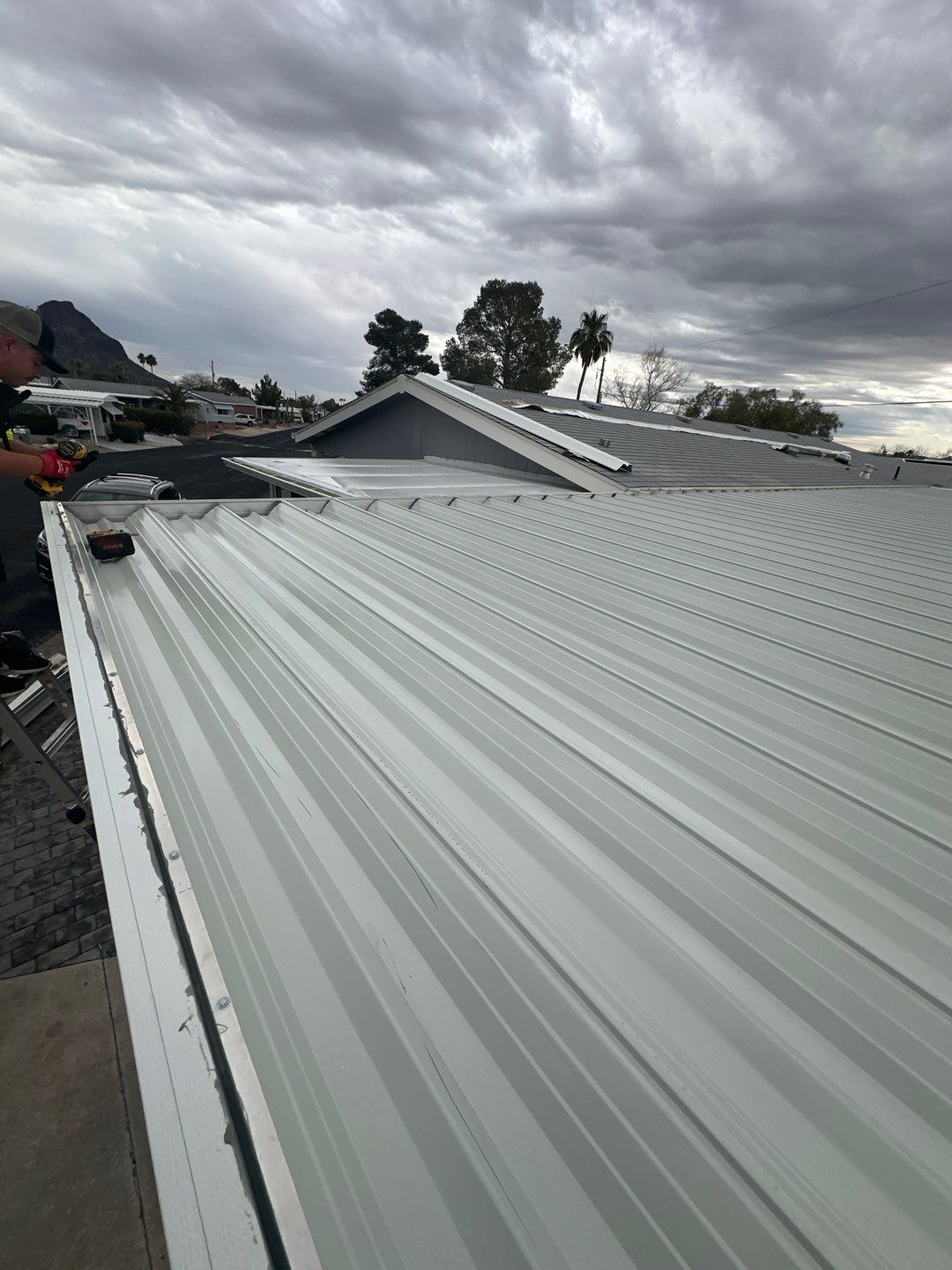 Polar White Exposed Fastener  by Reimagine Roofing
