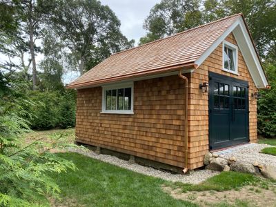 Half Round Copper Gutters installed in Osterville, MA