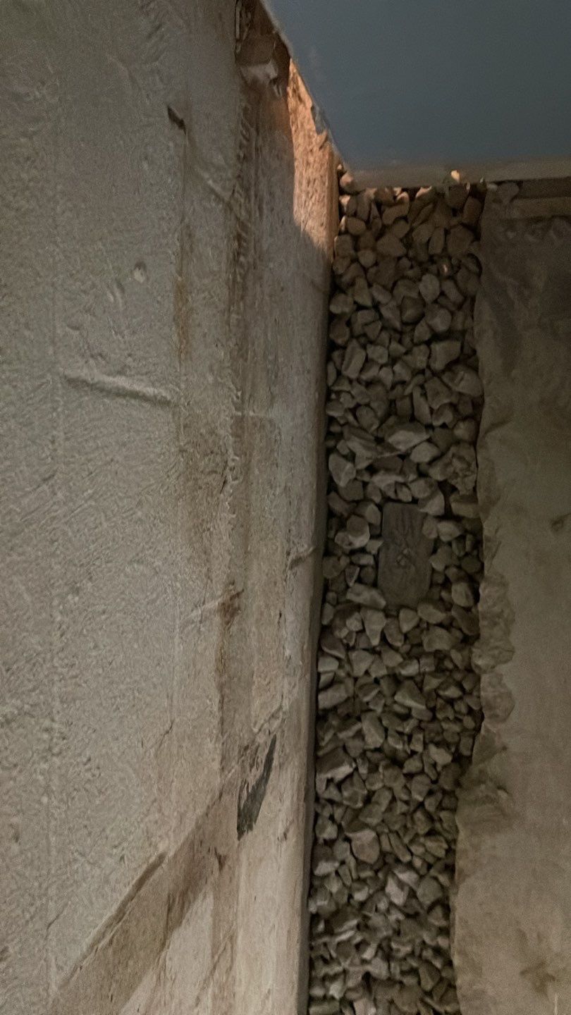 Embedded Fiber Reinforcement and Basement Waterproofing using GrateDrain Waterproofing System by Toledo Basement Repair