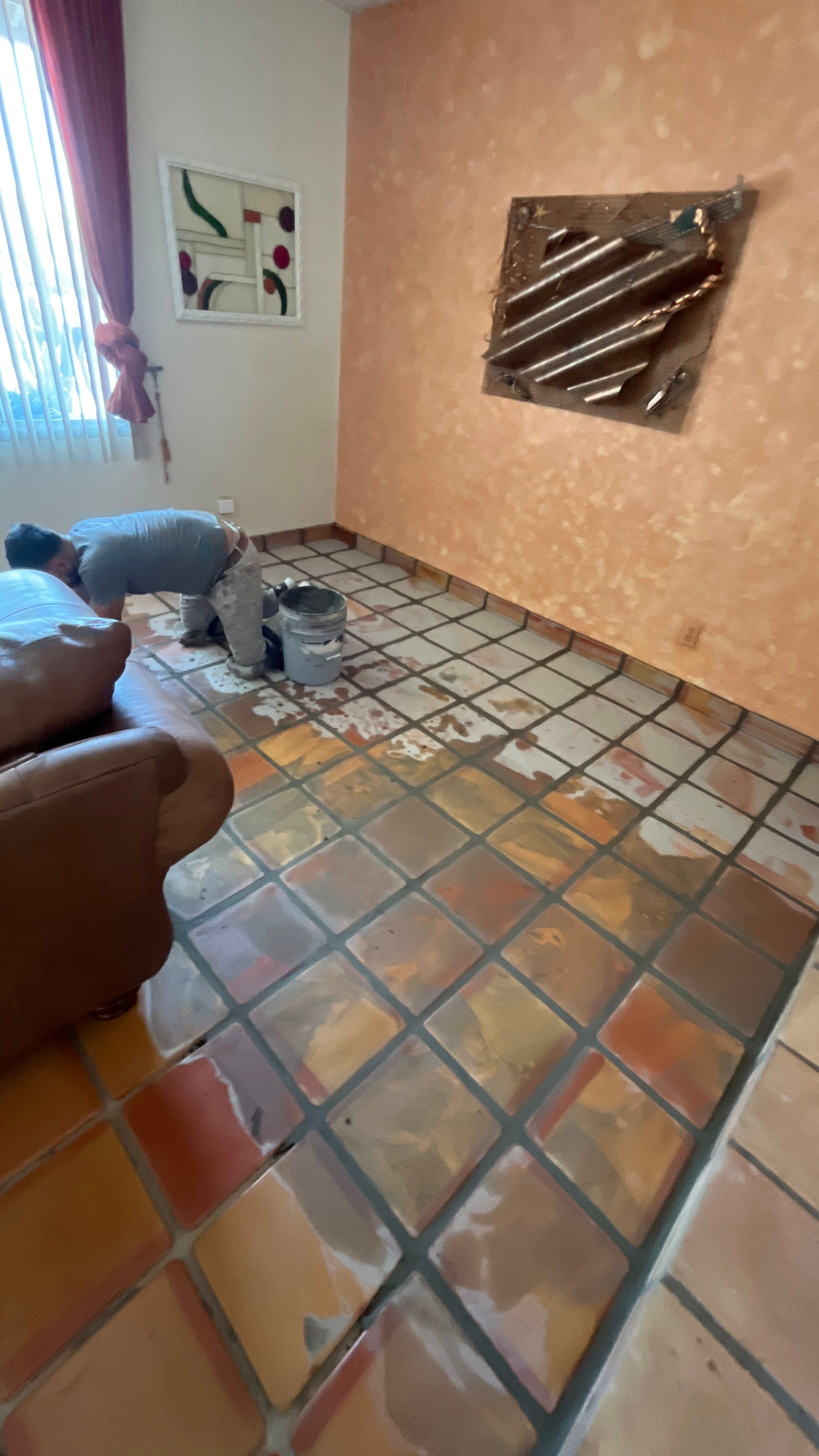 Flooring Installation using Saltillo Tile by Footprints Floors of Chandler 