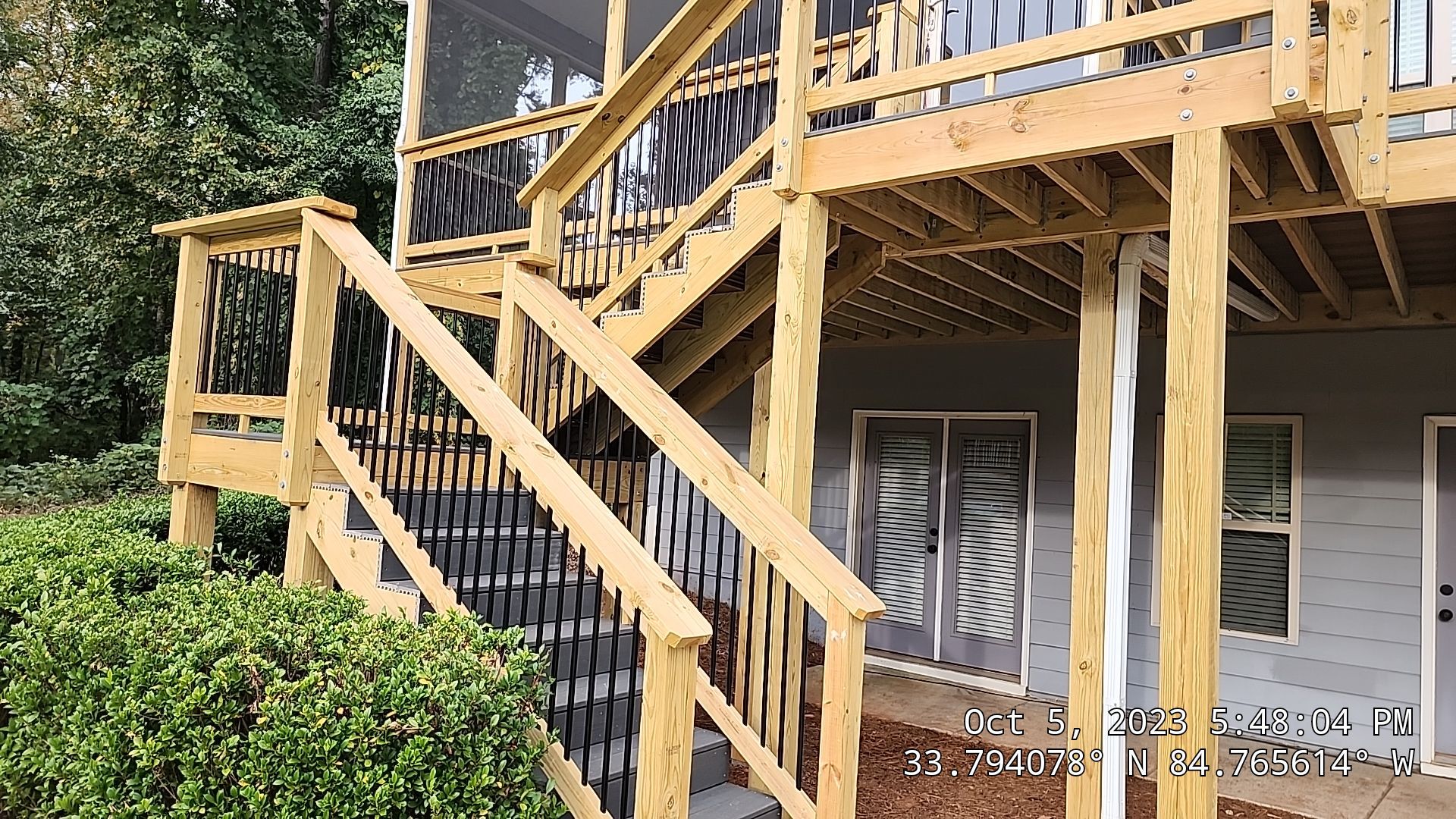 Fence Installation of Board on Board Capped Privacy by Titans of Timber Fence & Stain