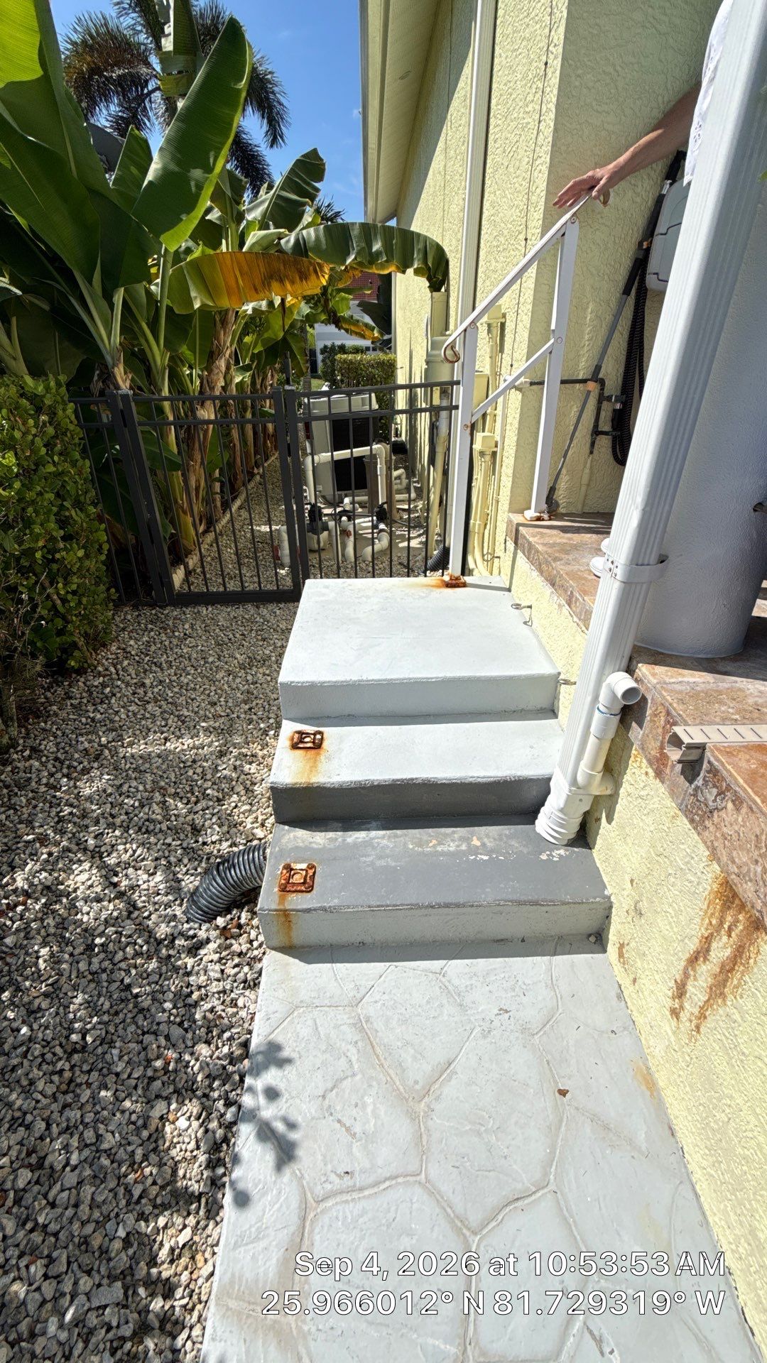 White Aluminum Railing Installation in Marco Island by True Fence LLC