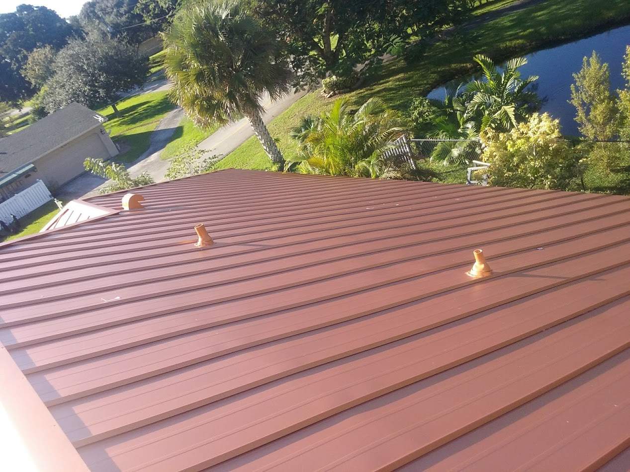 Residential Roofing Installation using 1" Nail strip metal roof by BLUES BROTHERS ROOFING