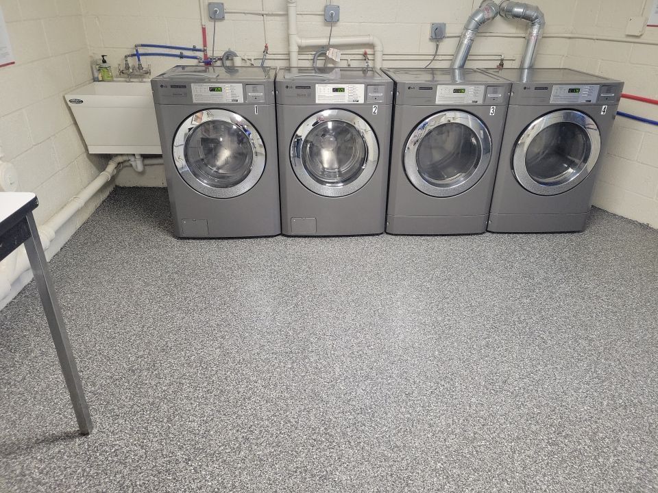 Laundry Room Floor Coating using Penntek by Spectrum Painting, LLC