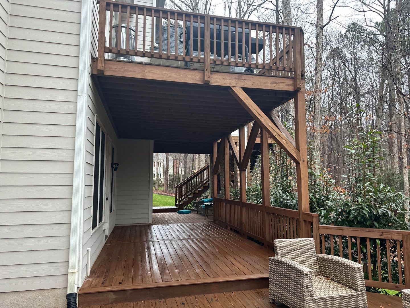 Multi level Deck coated with Wood Sealant by DuraSeal