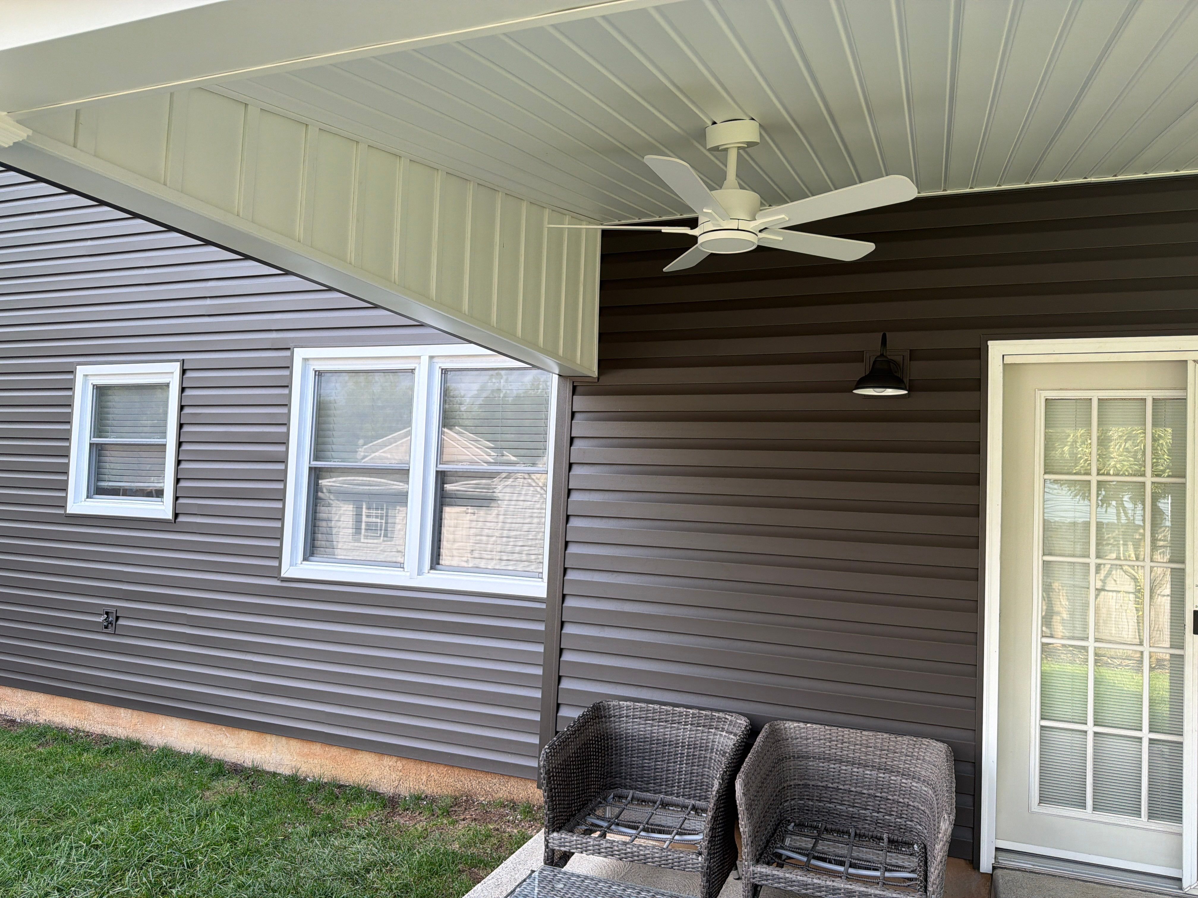 Fairless Hills Exterior Remodel with GAF Roofing and Charcoal Vinyl Siding by Stofan Construction LLC