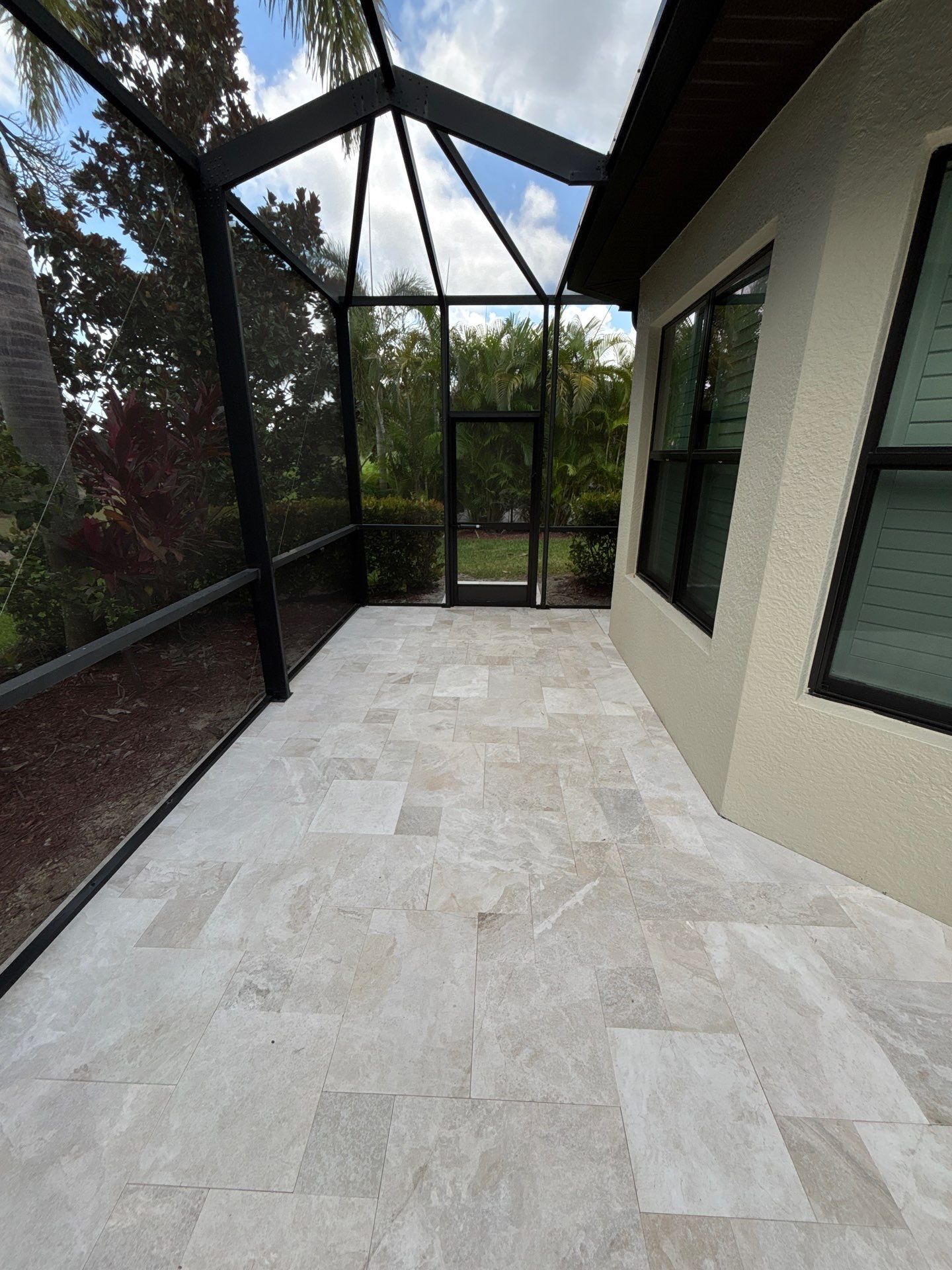 Textured Marble Pool Deck - Bonita National Golf & Country Club by Old Town Pavers Llc