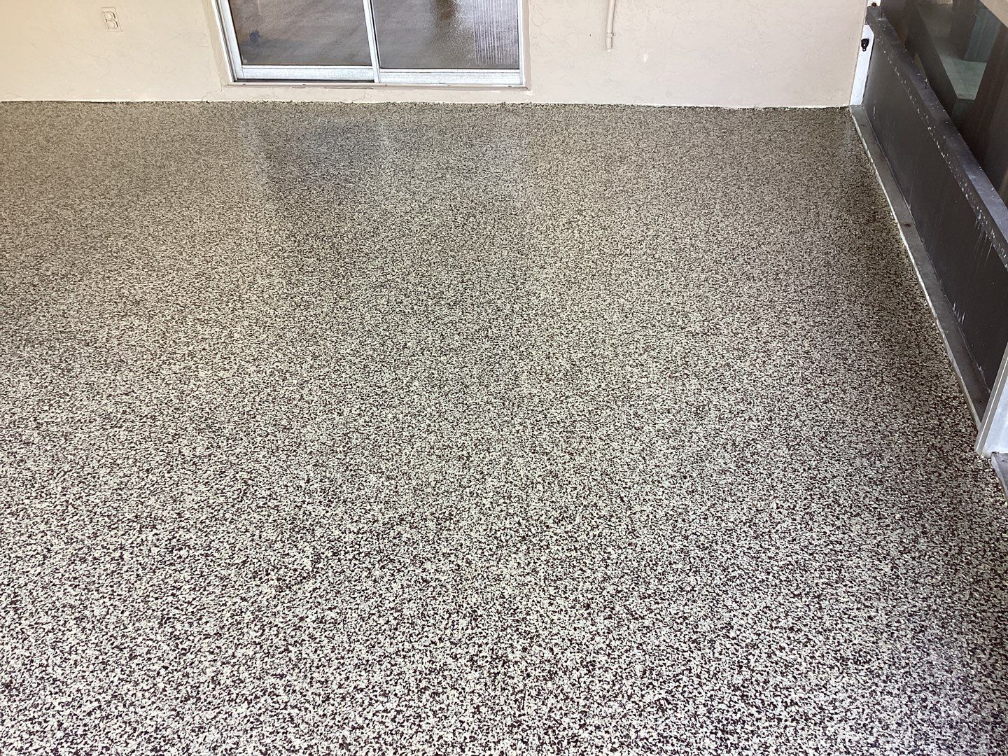 Patio using Cordwood by Amvet concrete coatings llc