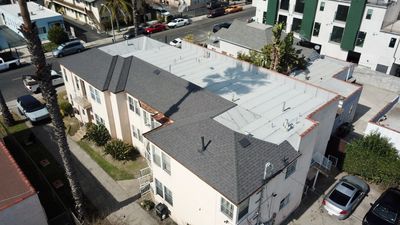 Apartment Building Roofing Installation using CertainTeed GTA Modified Bitument System