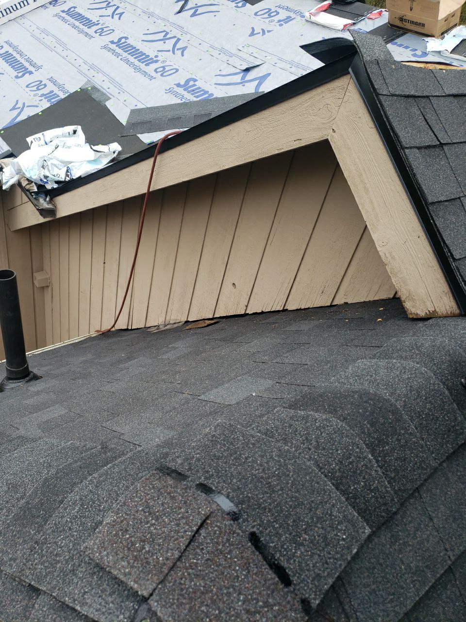 Brand: Atlas Pinnacle Color: Pristine Scotchgard Black Drip: Black by Eagle Eye Roofing