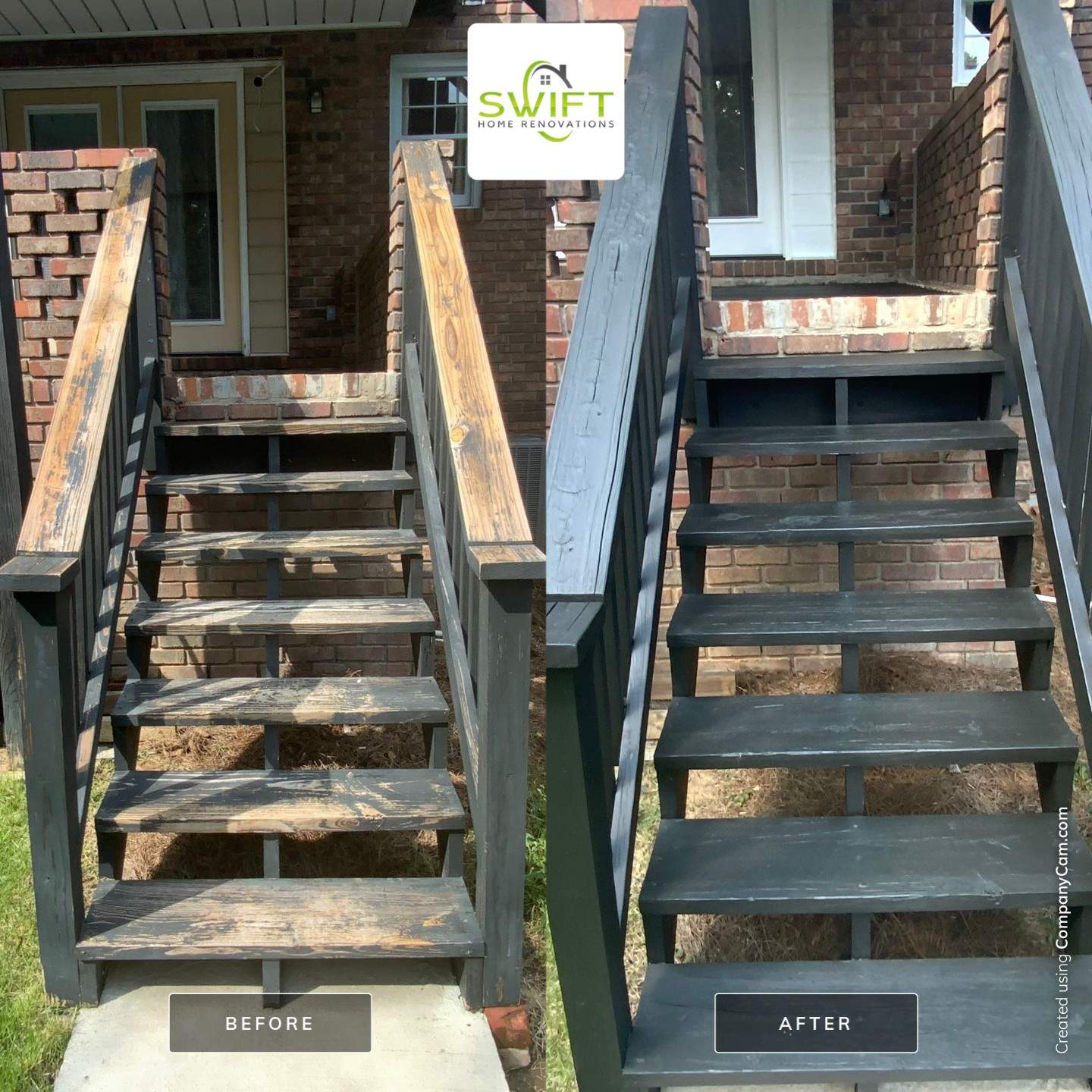 Full Exterior Trim Painting and Multi-Level Deck Staining by Swift Home Renovations