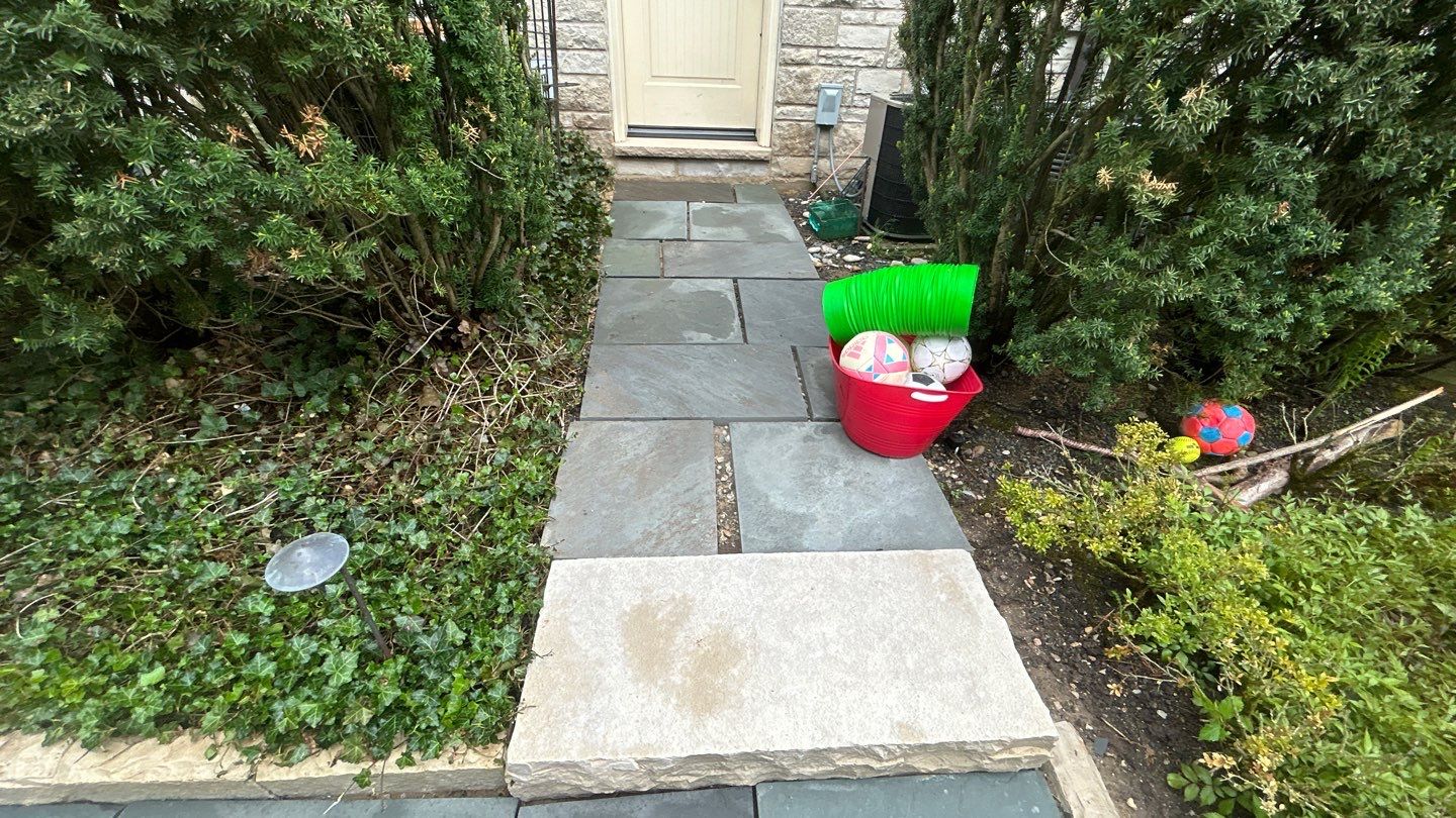 Winnetka, IL bluestone patio cleaning by Northern Power Washing LLC.