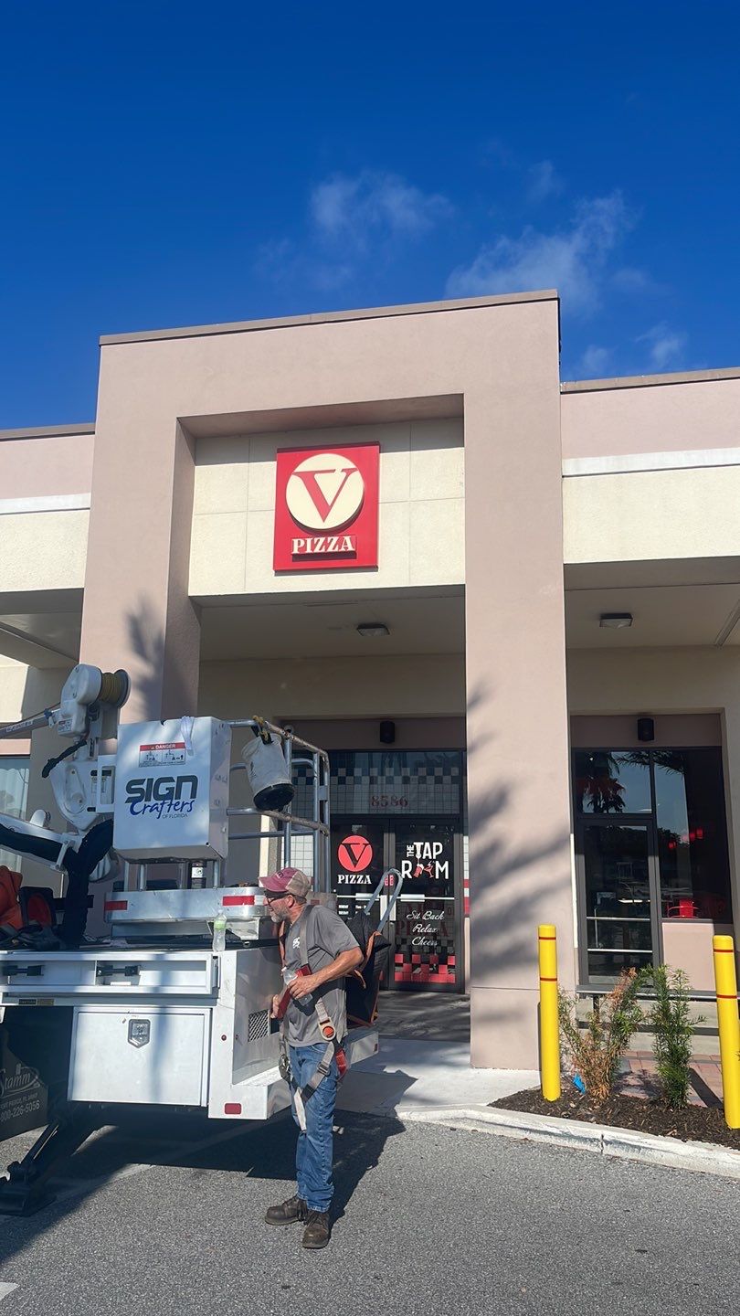 Channel Letters for V Pizza by SignCrafters