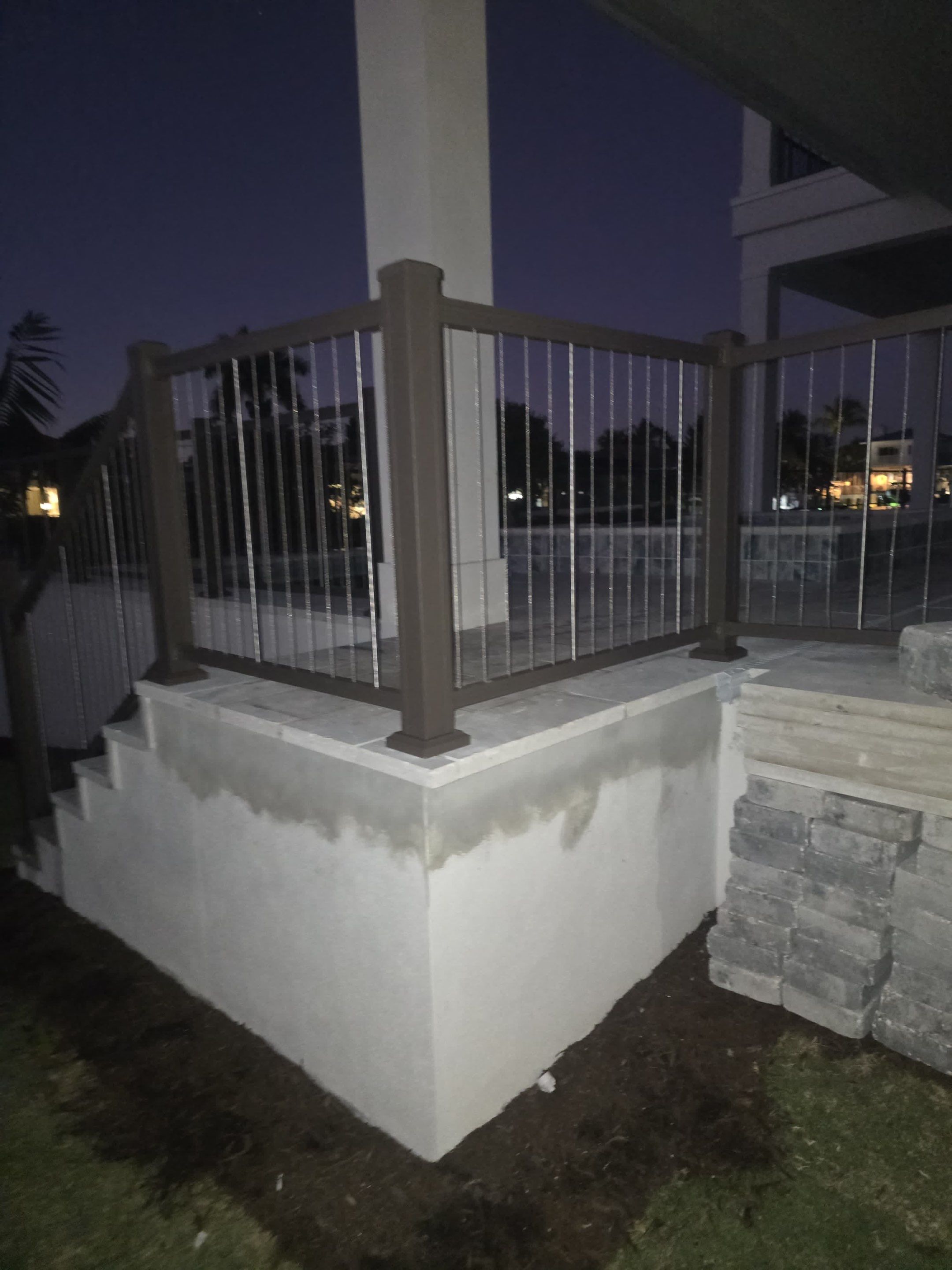 Bronze Aluminum Fence and Cable Railing in Marco Island by True Fence LLC