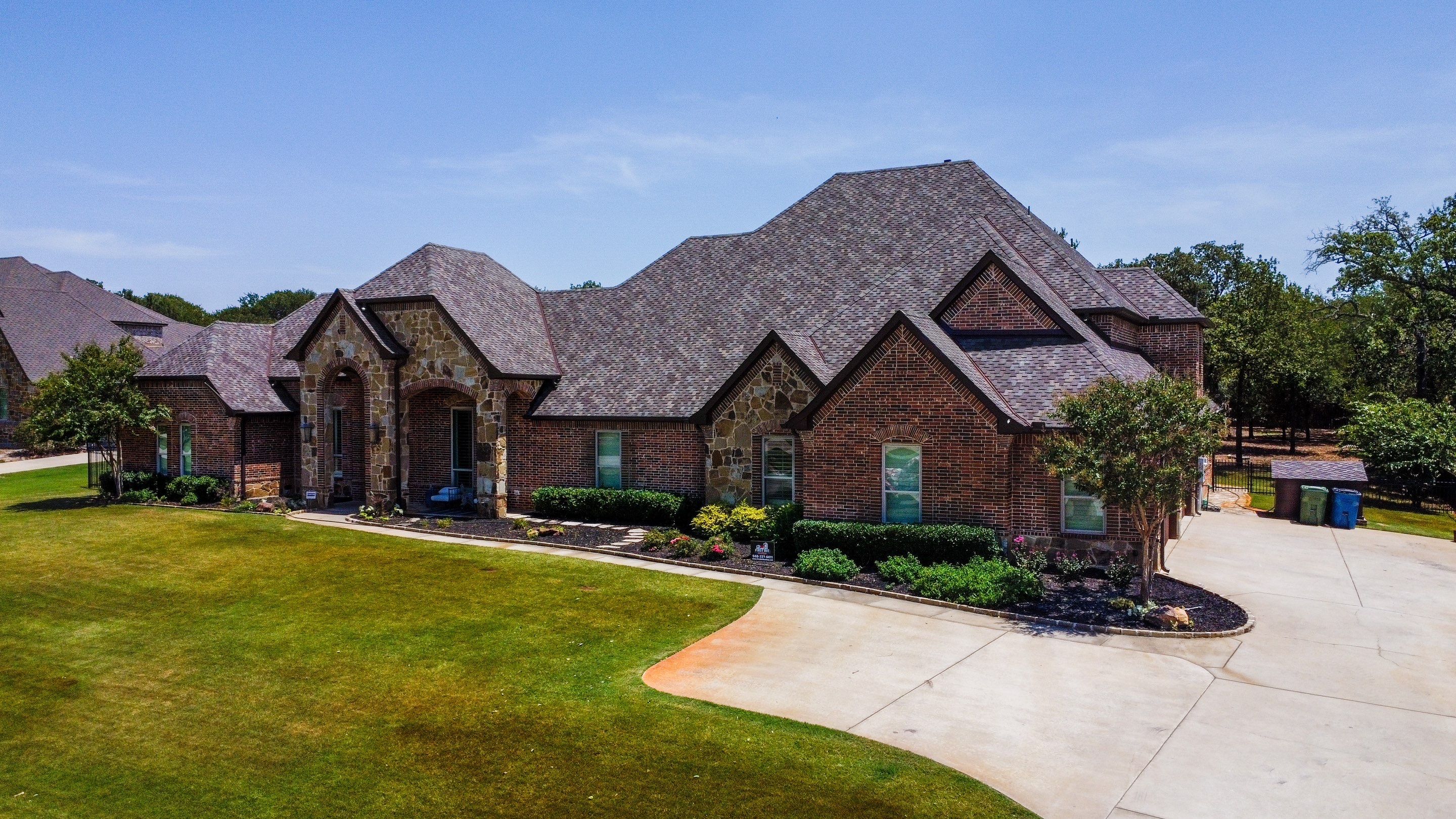 Final Roof Drone Shots by First Out Roofing 