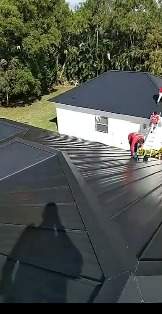 24ga 1" Nail-Strip Matte Black by Total Roofing System The Metal Roof Experts