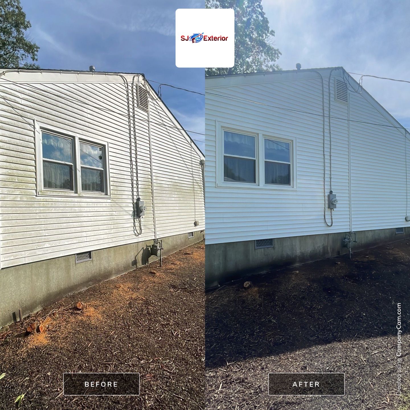 House Wash & Roof SoftWash (rear four season room) by SJ Exterior