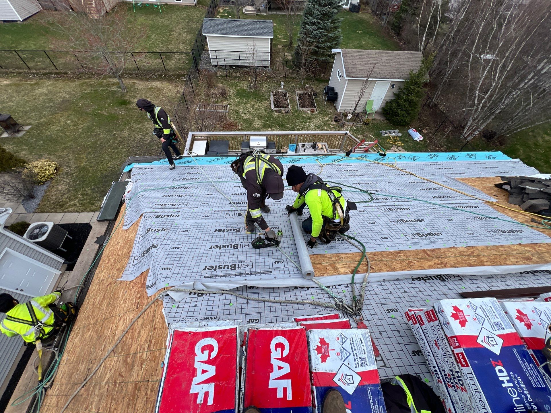 Residential Roofing Installation using Asphalt GAF HDZ by Artisan Roofing & Home Improvements Inc.