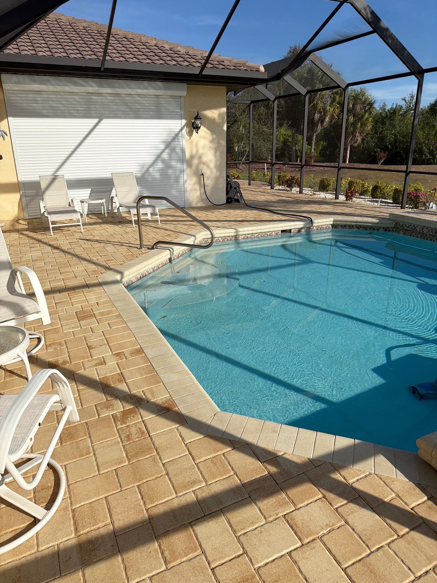 Custom Tan Paver Pool Deck and Patio in Sun City Center by Supreme Paver Experts