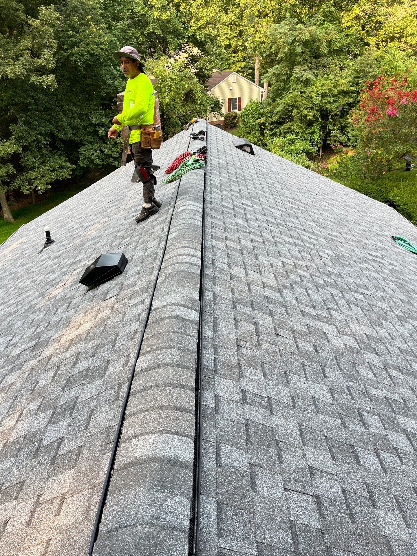 Oakton: Residential Roof Replacement with CertainTeed Landmark Designer Shingles in Pewter by RM Banning, Inc.