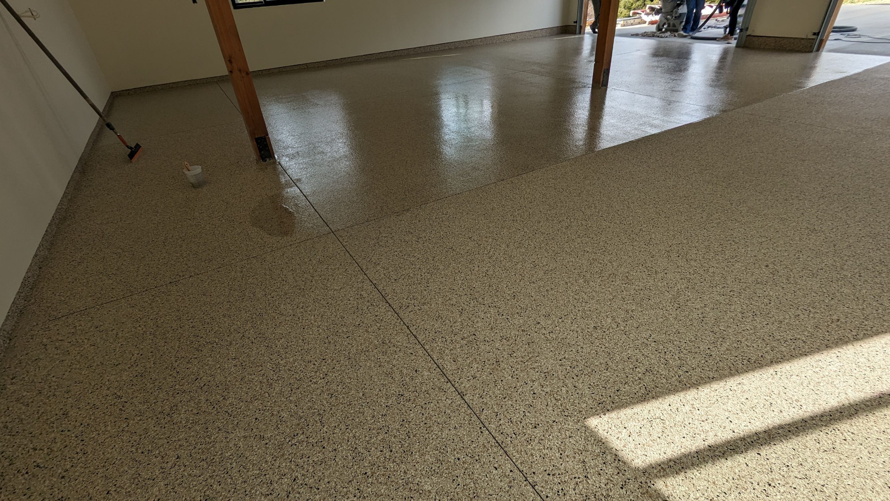 Garage Transformation using Driftwood by Croc Coatings, LLC