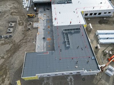 Commercial Roofing Installation using TPO
