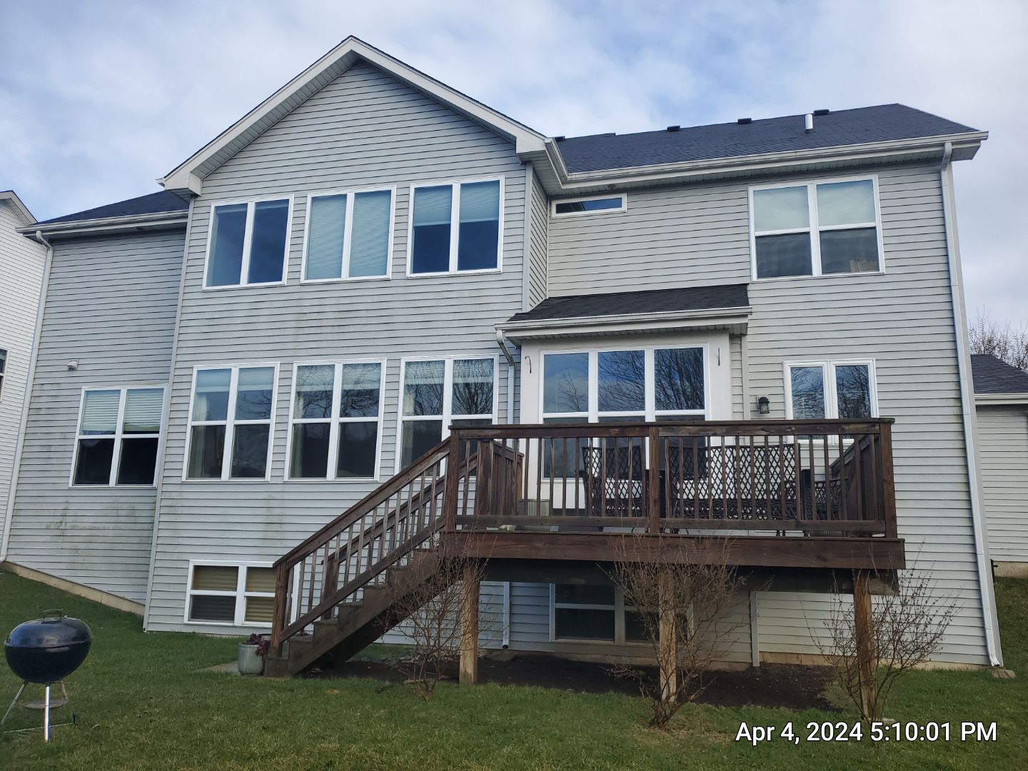 wood deck cleaning and staining by Northern Power Washing LLC.