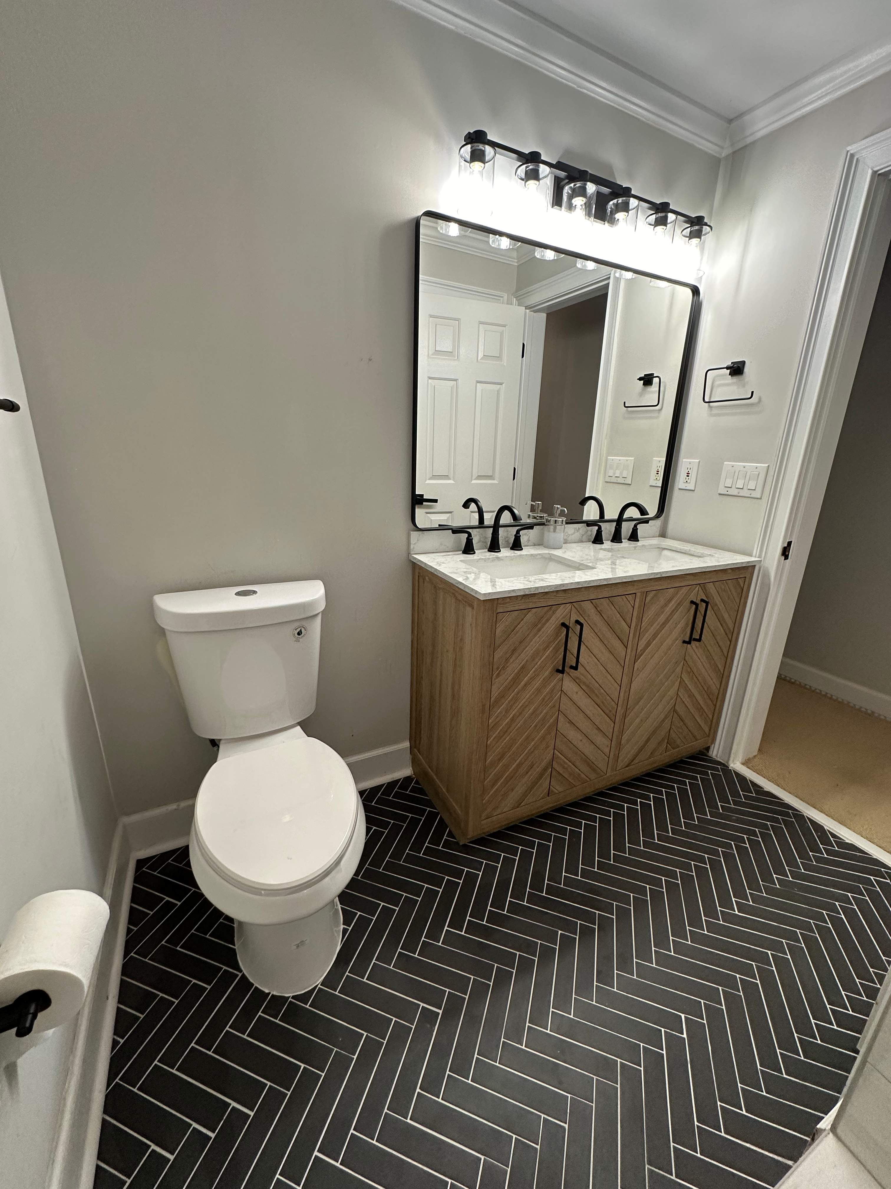 Basement bathroom full remodel by Prudencio