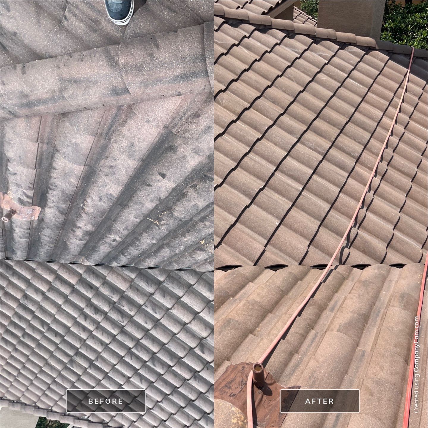 Tile Roof Washing Project in Garden Ridge by Bright Choice