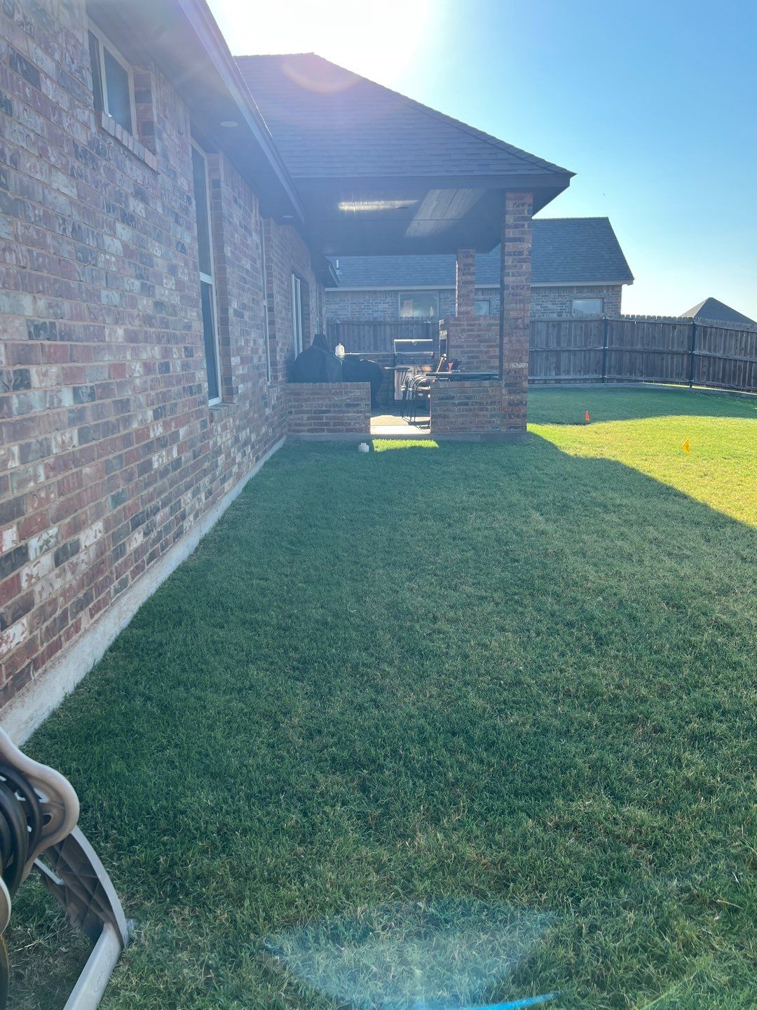 Concrete slab with Pergola by Clays Services Inc