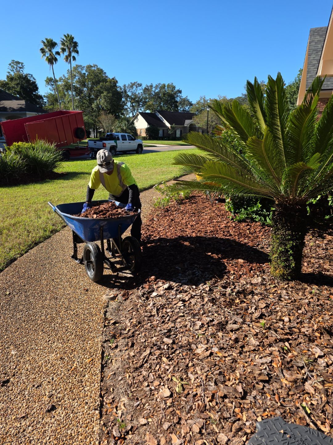 Deerwood Resident | Pine Bark Installation by ProGreen Services