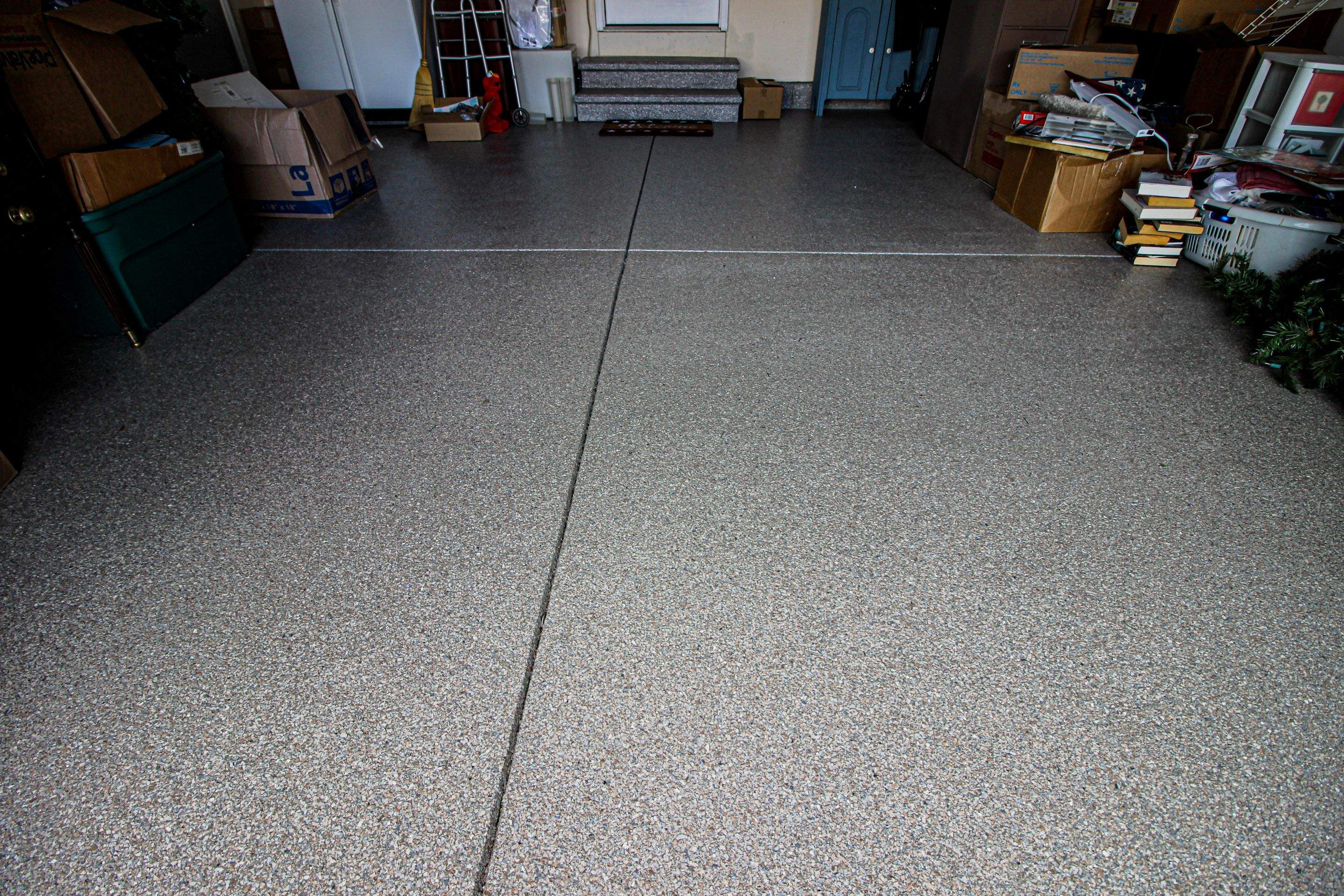Garage Floor using Fieldstone by Your1DayFloor.com