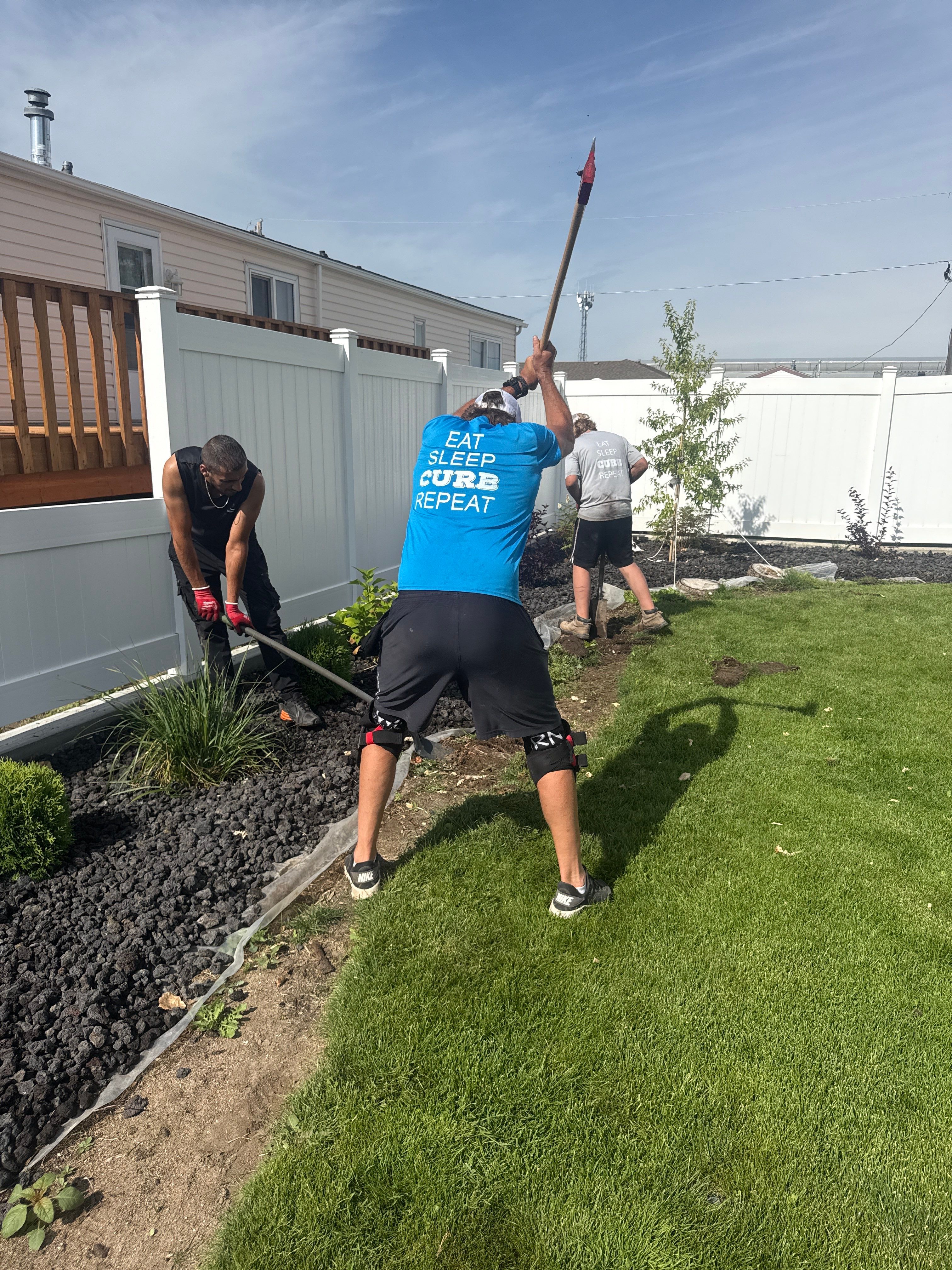 Cypress Custom Curbing Project in Redcliff by Pump it Up Concrete Jacking