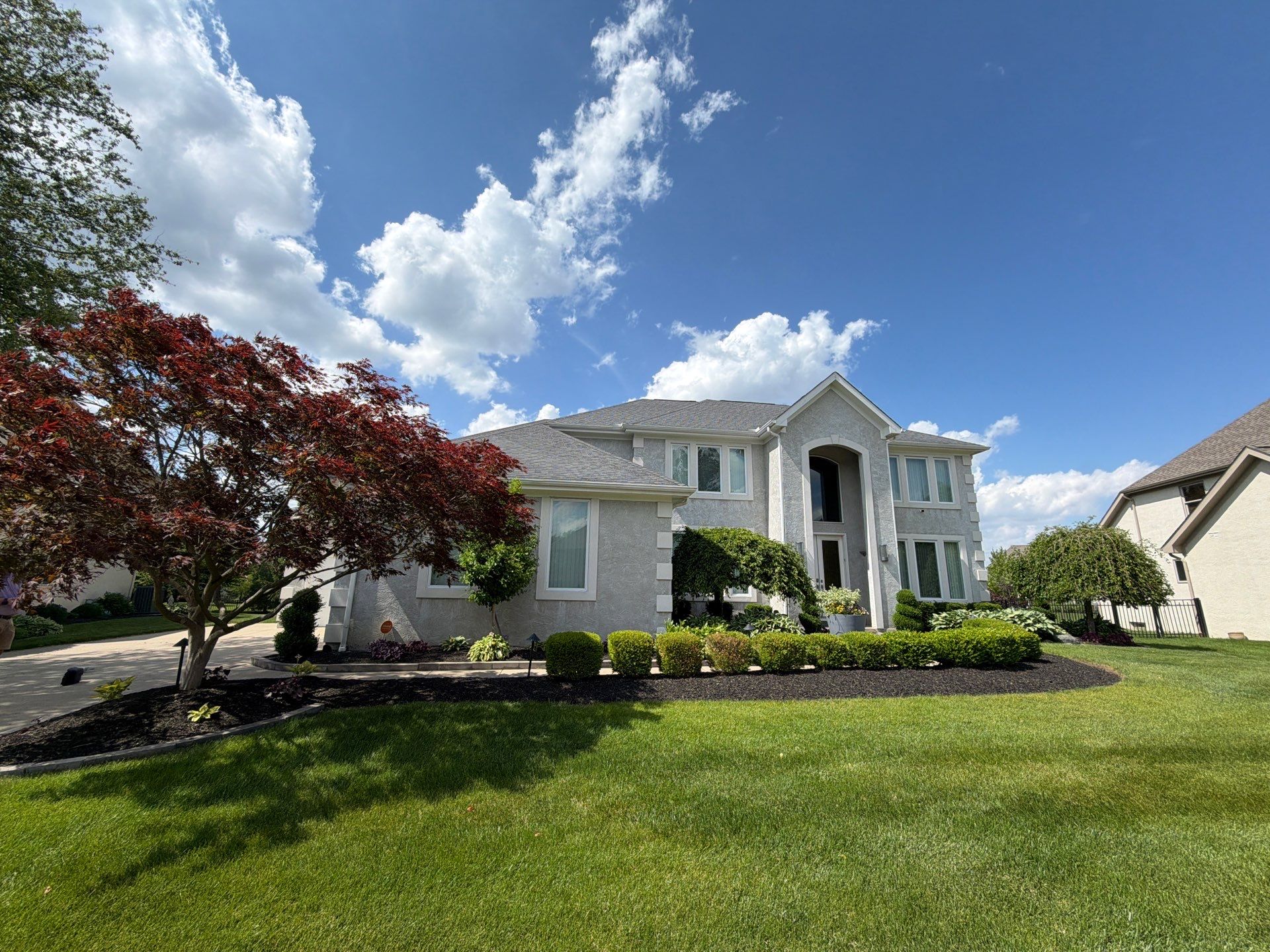 Asphalt Shingle Roof Replacement for Stucco Residence in Westerville by Assured Restoration